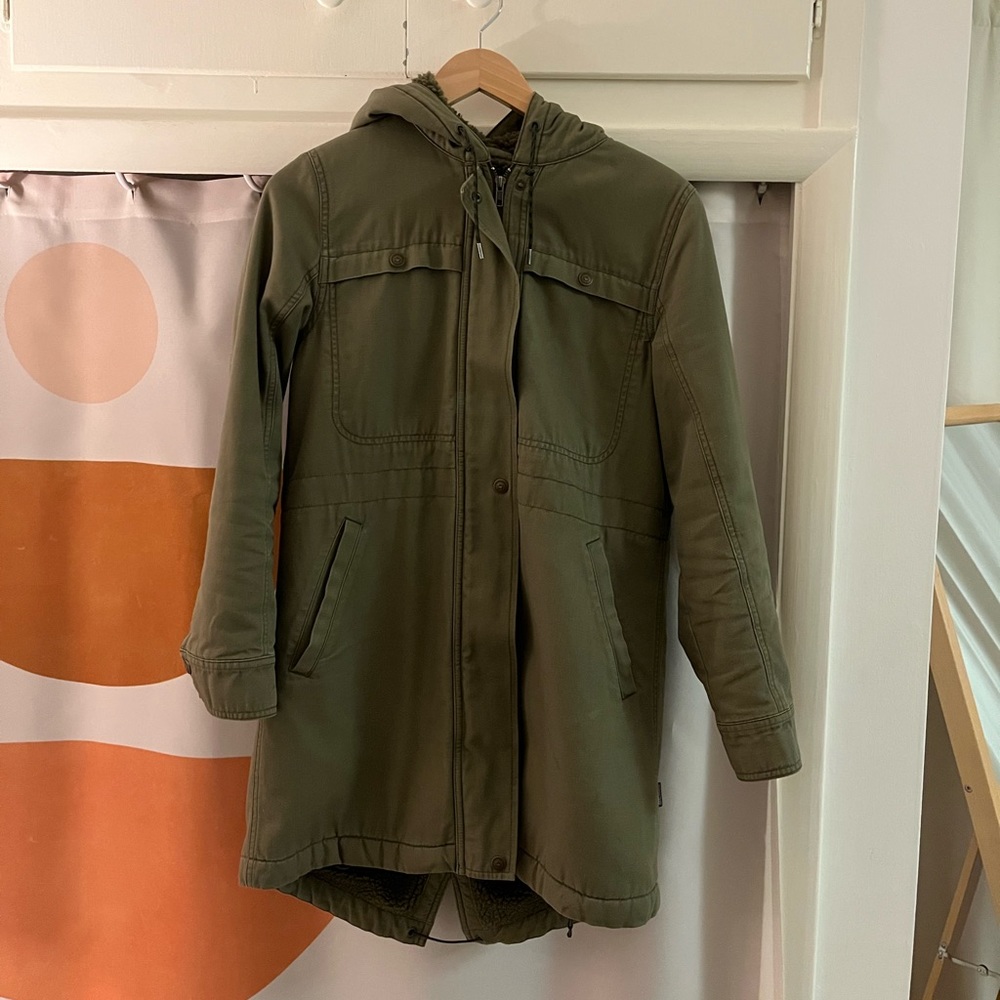 Women’s Patagonia Prarie Dawn Parka, Size Small, Khaki Green/Army Green